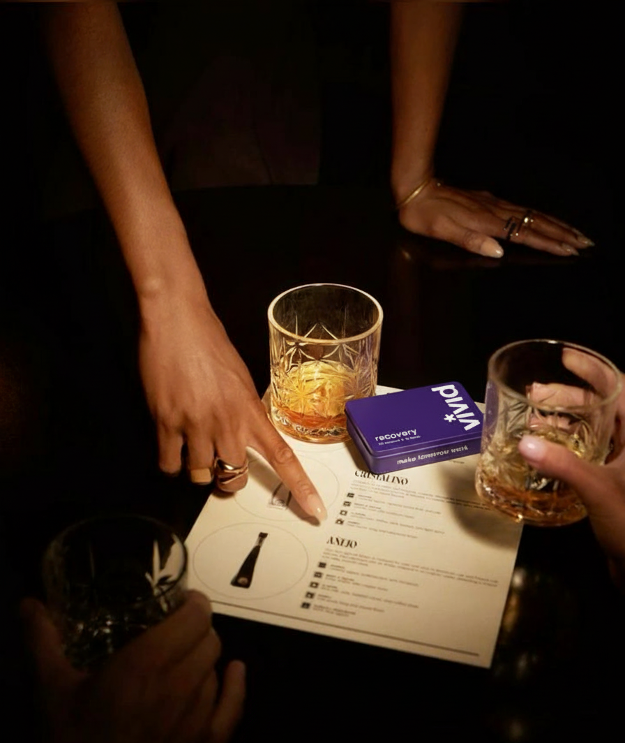 Translation missing: en.Vivid tin at dinner, a hangover recovery and support supplement